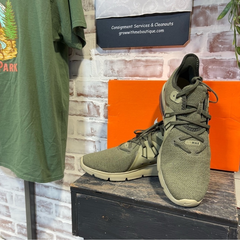 Nike air max sequent 3 Olive Green Athletic Shoes